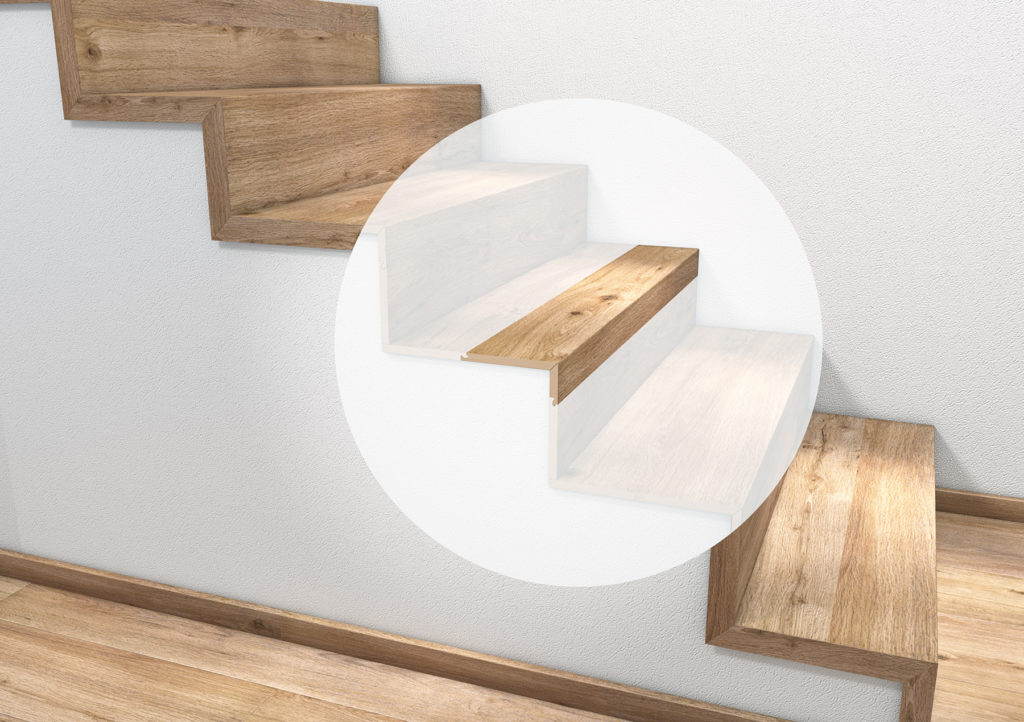 Stufenkantenprofil tilo einmal eingeschlagen