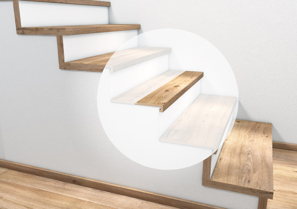 Stufenkantenprofil zweimal eingeschlagen tilo